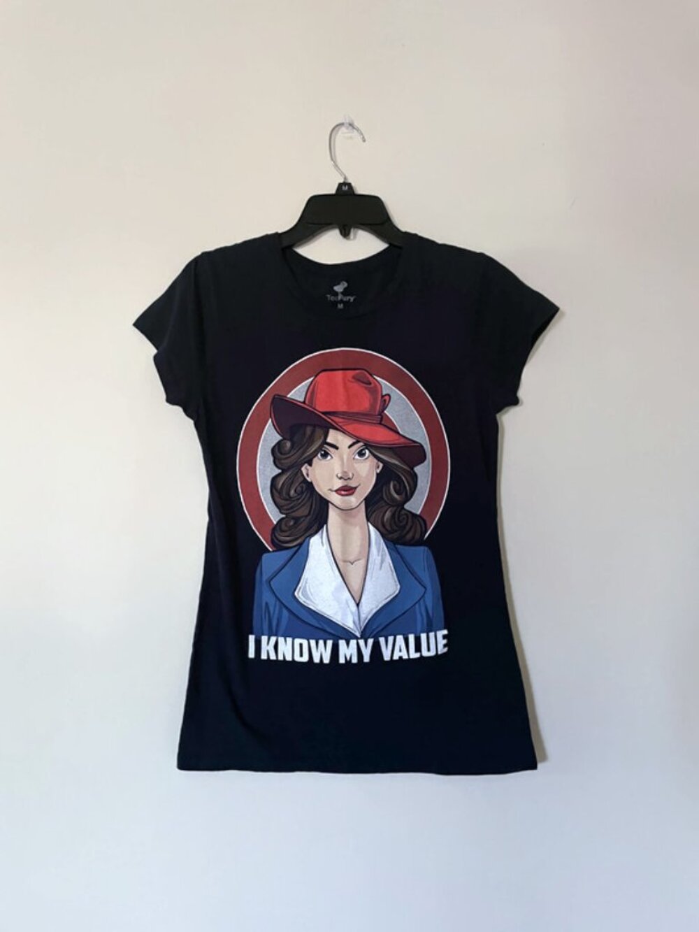 TeeFury Peggy Carter Printed front T shirt ✿
